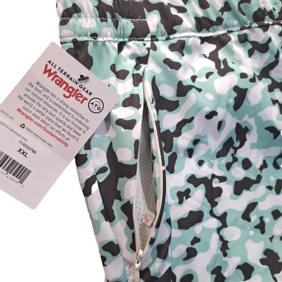 Wrangler ATG Angler Green Camo Men's Sz 2XL Swimming trunk Stretch Elastic Waist - Picture 5 of 13